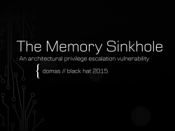 The Memory Sinkhole