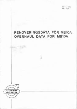 OVERHAUL DATA FOR MB1OA