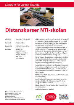 Distanskurser NTI