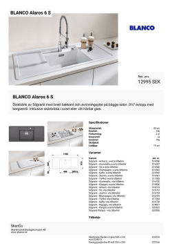 BLANCO Alaros 6 S 12995 SEK BLANCO Alaros 6 S
