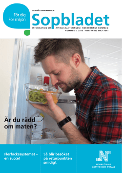 Sopbladet nr 1, 2015 - Norrköping Vatten och Avfall AB