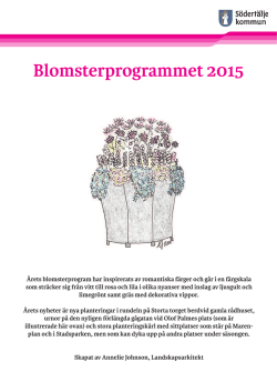 Blomsterprogrammet 2015