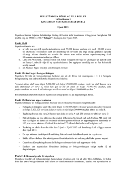 Fullständiga beslutsförslag 20150522