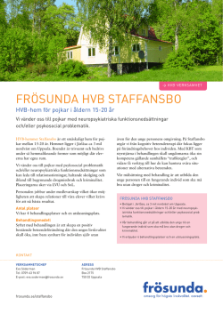 Här kan du ladda ned information om Frösunda HVB Staffansbo