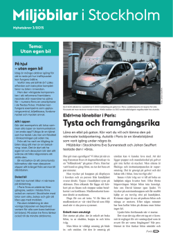 pdf-version av miljöbilar i Stockholm 3/2015
