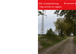 E65, Svedala-Börringe Tidigt samråd om vägplan
