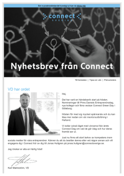 Connect Nyhetsbrev nr4 2015