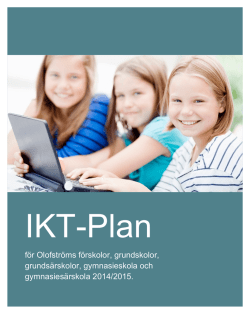 IKT-plan - Nordenbergsskolan