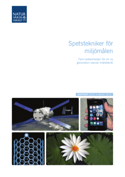 Spetsteknologier för miljömålen- Fyra