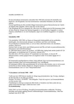 HAMRA KOMMUN II De fyra årtiondenas