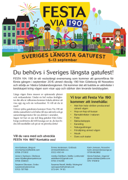Du behövs i Sveriges längsta gatufest! - Bergum