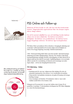 PSS Online+Follow-up svensk e-learning