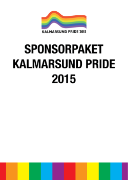 SPONSORPAKET KALMARSUND PRIDE 2015