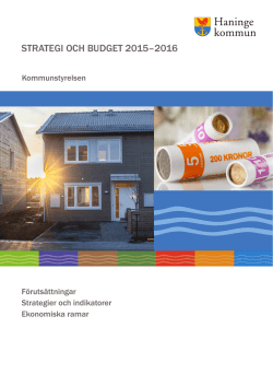 STRATEGI OCH BUDGET 2015–2016