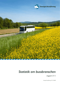 Statistik om bussbranschen augusti 2015.