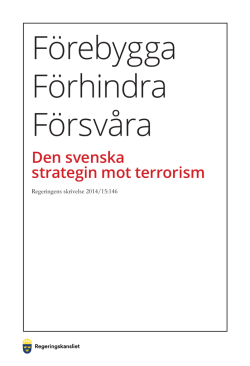 den svenska strategin mot terrorism