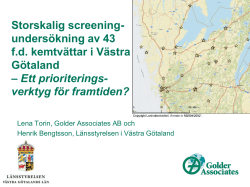 undersökning av 43 fd kemtvättar i Västra Götaland