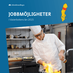 Jobbmöjligheter i Västerbottens län 2015