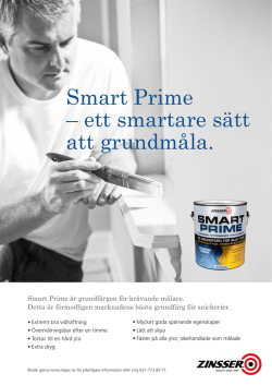 Smart Prime – ett smartare sätt att grundmåla.