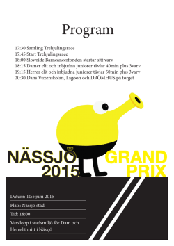 Program - Nässjö Grand Prix