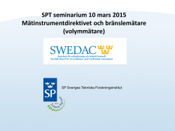 Mätinstrumentdirektivet Swedac o SP