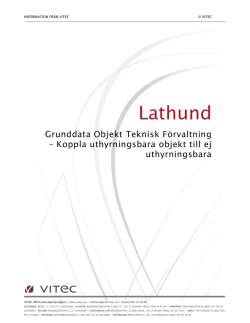 Lathund - Vitec Fastighet