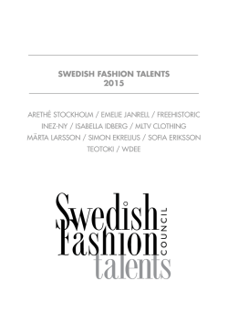 SWEDISH FASHION TALENTS 2015