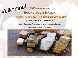 Välkomna! - SNF Swedish Nutrition Foundation