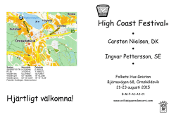 Hjärtligt välkomna! High Coast Festival® - Ö
