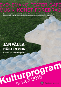 Kulturprogram höst 2015