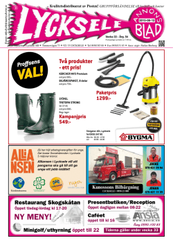 Annonsbladet vecka 33, 2015 - Nya Tryckeriet i Lycksele AB