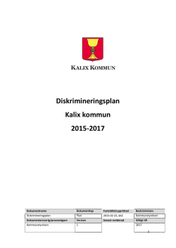 Diskrimineringsplan Kalix kommun 2015-2017