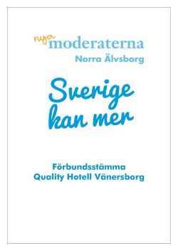 Förbundsstämma Quality Hotell Vänersborg