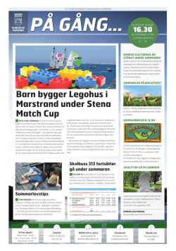 Barn bygger Legohus i Marstrand under Stena Match Cup