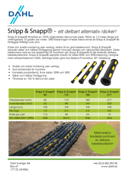Snipp & Snapp® - ett delbart alternativ räcker!