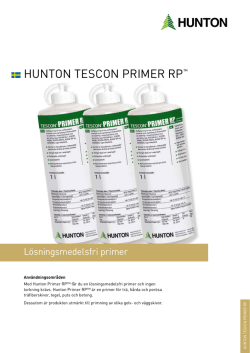 Produktblad Hunton Tescon Primer RP