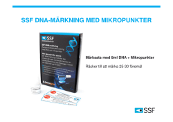SSF DNA-MÄRKNING MED MIKROPUNKTER