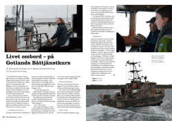 Livet ombord – på Gotlands Båttjänstkurs