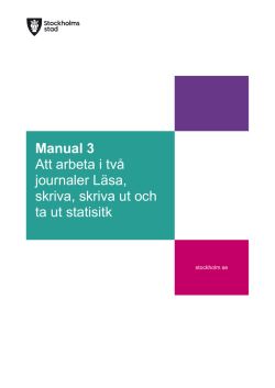 Manual 3: Att arbeta via två journaler