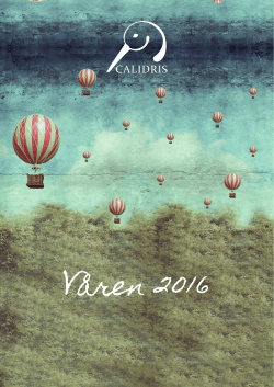 Våren 2016 - Calidris Förlag