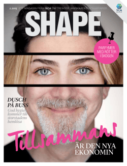 SV SCA magazine SHAPE 1 2015 Delningsekonomin