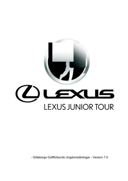 Lexus Junior Tour 2015 - Göteborgs Golfförbund