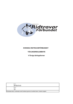 TR 5 - Ridtravarförbundet