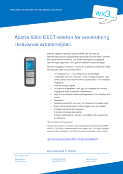 Aastra 630d DECT-telefon för användning i krävande