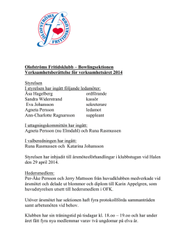 Olofströms Fritidsklubbs Bowlingsektion – Damer