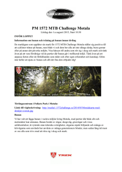 PM 1572 MTB Challenge Motala