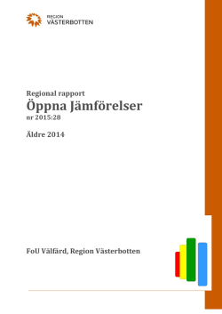 Regional rapport Öppna Jämförelser