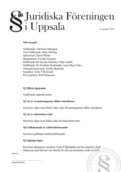 150203 - Juridiska Föreningen i Uppsala