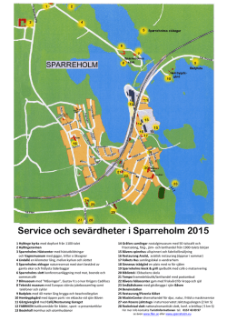 Service och sevärdheter i Sparreholm 2015