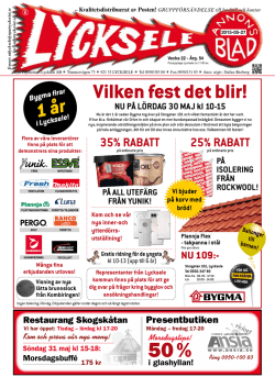 Vilken fest det blir! - Nya Tryckeriet i Lycksele AB